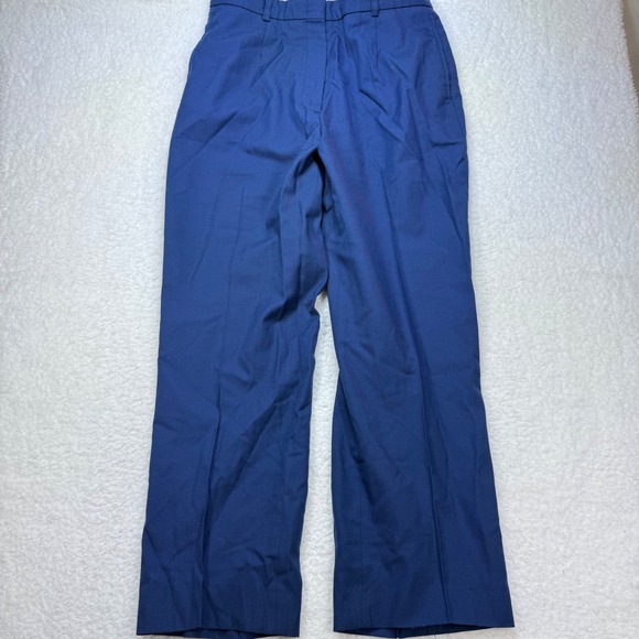 Military Dress Pants womens 16 Slacks‎ Blue Wool Blend Pleated Career - Picture 1 of 8